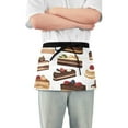 thumbnail image 1 of Yayeee Waist Apron with Pockets for Cooking Waterproof Half Server Aprons, White Cakes Pattern, 1 of 7
