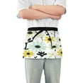 thumbnail image 1 of Yayeee Waist Apron with Pockets for Cooking Waterproof Half Server Aprons, White Flower, 1 of 7