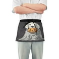 thumbnail image 1 of Yayeee Waist Apron with Pockets for Cooking Waterproof Half Server Aprons, White Halloween Dog, 1 of 7