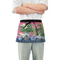 thumbnail image 1 of Yayeee Waist Apron with Pockets for Cooking Waterproof Half Server Aprons, White Vibrant Flowers, 1 of 7