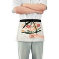 thumbnail image 1 of Yayeee Waist Apron with Pockets for Cooking Waterproof Half Server Aprons, Yellow Cute Flower, 1 of 7