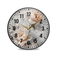 thumbnail image 1 of Yayeee Wall Clock Battery Operated 11.9" Silent Quartz Non-Ticking for Living Room Decor, Beautiful Floral, 1 of 8