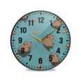 thumbnail image 1 of Yayeee Wall Clock Battery Operated 11.9" Silent Quartz Non-Ticking for Living Room Decor, Cartoon Capybaras, 1 of 8