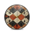 thumbnail image 1 of Yayeee Wall Clock Battery Operated 11.9" Silent Quartz Non-Ticking for Living Room Decor, Checkered Pattern, 1 of 8