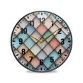 thumbnail image 1 of Yayeee Wall Clock Battery Operated 11.9" Silent Non-Ticking for Living Room, Colorful Art Pattern, 1 of 8