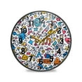 thumbnail image 1 of Yayeee Wall Clock Battery Operated 11.9" Silent Non-Ticking for Living Room, Doodle Pattern, 1 of 8