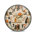 thumbnail image 1 of Yayeee Wall Clock Battery Operated 11.9" Silent Non-Ticking for Living Room, Fall Book Shelf, 1 of 8