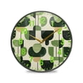 thumbnail image 1 of Yayeee Wall Clock Battery Operated 11.9" Silent Quartz Non-Ticking for Living Room Decor, Green Circle, 1 of 8
