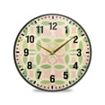 thumbnail image 1 of Yayeee Wall Clock Battery Operated 11.9" Silent Quartz Non-Ticking for Living Room Decor, Light Green Geometric, 1 of 8