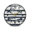thumbnail image 1 of Yayeee Wall Clock Battery Operated 11.9" Silent Non-Ticking for Living Room, Light Sharks, 1 of 8