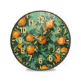 thumbnail image 1 of Yayeee Wall Clock Battery Operated 11.9" Silent Non-Ticking for Living Room, Orange Tree Pattern, 1 of 8