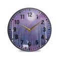 thumbnail image 1 of Yayeee Wall Clock Battery Operated 11.9" Silent Quartz Non-Ticking for Living Room Decor, Purple Forest, 1 of 8