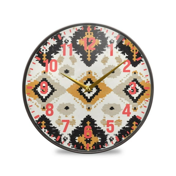 Yayeee Wall Clock Battery Operated 11.9" Silent Non-Ticking for Living Room, White and Black