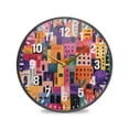 thumbnail image 1 of Yayeee Wall Clock Battery Operated 9.5" Silent Quartz Non-Ticking for Living Room Decor, Art Buildings, 1 of 8