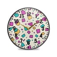 thumbnail image 1 of Yayeee Wall Clock Battery Operated 9.5" Silent Quartz Non-Ticking for Living Room Decor, Beige Retro Pattern, 1 of 8