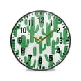 thumbnail image 1 of Yayeee Wall Clock Battery Operated 9.5" Silent Non-Ticking for Living Room, Cactus Pattern, 1 of 8