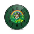 thumbnail image 1 of Yayeee Wall Clock Battery Operated 9.5" Silent Non-Ticking for Living Room, Cat Clover, 1 of 8