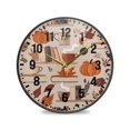 thumbnail image 1 of Yayeee Wall Clock Battery Operated 9.5" Silent Non-Ticking for Living Room, Fall Acorns Pattern, 1 of 8