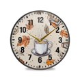 thumbnail image 1 of Yayeee Wall Clock Battery Operated 9.5" Silent Non-Ticking for Living Room, Fall Coffee, 1 of 8