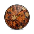 thumbnail image 1 of Yayeee Wall Clock Battery Operated 9.5" Silent Quartz Non-Ticking for Living Room Decor, Fall Pattern, 1 of 8