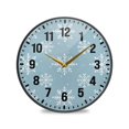 thumbnail image 1 of Yayeee Wall Clock Battery Operated 9.5" Silent Non-Ticking for Living Room, Gray Snowflake, 1 of 8