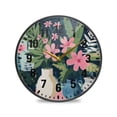 thumbnail image 1 of Yayeee Wall Clock Battery Operated 9.5" Silent Non-Ticking for Living Room, Green Floral, 1 of 8