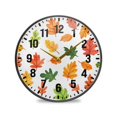 thumbnail image 1 of Yayeee Wall Clock Battery Operated 9.5" Silent Non-Ticking for Living Room, Green Leaves, 1 of 8
