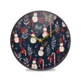 thumbnail image 1 of Yayeee Wall Clock Battery Operated 9.5" Silent Quartz Non-Ticking for Living Room Decor, Jolly Snowman, 1 of 8