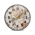 thumbnail image 1 of Yayeee Wall Clock Battery Operated 9.5" Silent Quartz Non-Ticking for Living Room Decor, Lace and Floral, 1 of 8