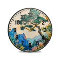 thumbnail image 1 of Yayeee Wall Clock Battery Operated 9.5" Silent Quartz Non-Ticking for Living Room Decor, Large Pine Tree, 1 of 8