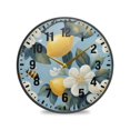 thumbnail image 1 of Yayeee Wall Clock Battery Operated 9.5" Silent Non-Ticking for Living Room, Lemon Pattern, 1 of 8