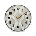 thumbnail image 1 of Yayeee Wall Clock Battery Operated 9.5" Silent Non-Ticking for Living Room, Light Gray Pattern, 1 of 8