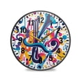 thumbnail image 1 of Yayeee Wall Clock Battery Operated 9.5" Silent Quartz Non-Ticking for Living Room Decor, Musical Pattern, 1 of 8