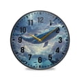 thumbnail image 1 of Yayeee Wall Clock Battery Operated 9.5" Silent Quartz Non-Ticking for Living Room Decor, Night Floating Whale, 1 of 8