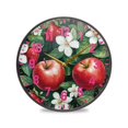 thumbnail image 1 of Yayeee Wall Clock Battery Operated 9.5" Silent Quartz Non-Ticking for Living Room Decor, Red Apple Pattern, 1 of 8