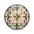 thumbnail image 1 of Yayeee Wall Clock Battery Operated 9.5" Silent Quartz Non-Ticking for Living Room Decor, Retro Black Stars, 1 of 8