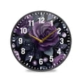 thumbnail image 1 of Yayeee Wall Clock Battery Operated 9.5" Silent Quartz Non-Ticking for Living Room Decor, Roses and Pearls, 1 of 8