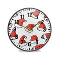 thumbnail image 1 of Yayeee Wall Clock Battery Operated 9.5" Silent Quartz Non-Ticking for Living Room Decor, Santa Hats Pattern, 1 of 8