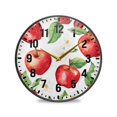 thumbnail image 1 of Yayeee Wall Clock Battery Operated 9.5" Silent Quartz Non-Ticking for Living Room Decor, White Apple Pattern, 1 of 8
