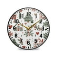 thumbnail image 1 of Yayeee Wall Clock Battery Operated 9.5" Silent Non-Ticking for Living Room, White Nordic Christmas House, 1 of 8