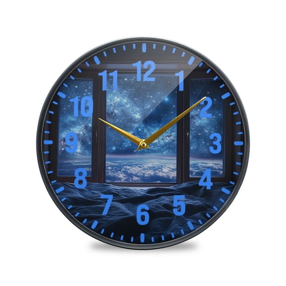 Yayeee Wall Clock Battery Operated 9.5" Silent Quartz Non-Ticking for Living Room Decor, Window Space