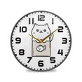 thumbnail image 1 of Yayeee Wall Clock for Living Room 11.9 inch Battery Operated Round with Holder, Beige Chubby Cat, 1 of 7