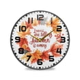 thumbnail image 1 of Yayeee Wall Clock for Living Room 11.9 inch Battery Operated Round with Holder, Leaves Pattern, 1 of 7