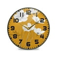 thumbnail image 1 of Yayeee Wall Clock for Living Room 11.9 inch Battery Operated Round with Holder, White Flowers, 1 of 7