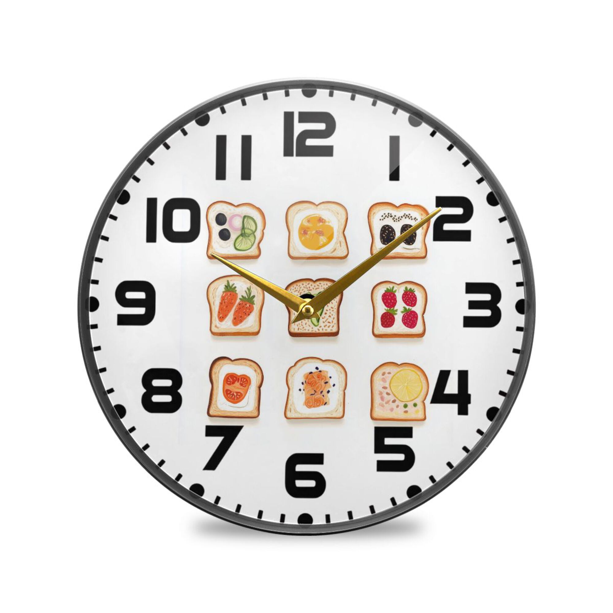 Yayeee Wall Clock for Living Room 9.5 inch Battery Operated Round with