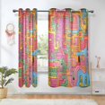 thumbnail image 1 of Yayeee Window Curtains Light Filtering 63"x42" Grommet Panel Pair Home Living Room Decor, Art City, 1 of 7