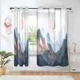thumbnail image 1 of Yayeee Window Curtains Set of 2 for Living Room Light Filtering 63"x42", Art Mountain and Sun Pattern, 1 of 7