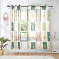 thumbnail image 1 of Yayeee Window Curtains Light Filtering 63"x42" Grommet Panel Pair Home Living Room Decor, Beige Abstract, 1 of 7