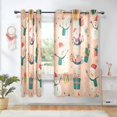 thumbnail image 1 of Yayeee Window Curtains Light Filtering 63"x42" Grommet Panel Pair Home Living Room Decor, Beige Christmas Snowman, 1 of 7