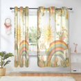 thumbnail image 1 of Yayeee Window Curtains Light Filtering 63"x42" Grommet Panel Pair Home Living Room Decor, Beige Clouds, 1 of 7